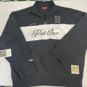 Boston Red Sox Mitchell & Ness Women's Quarter-Zip Jacket